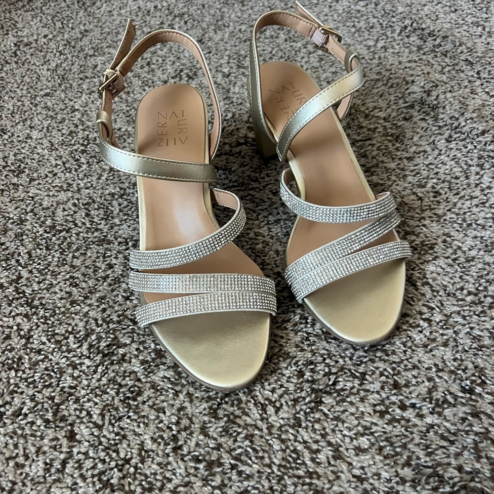 Naturalizer Women's Metallic Strappy Heels